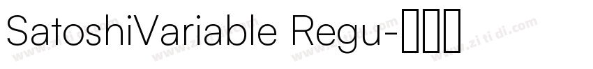 SatoshiVariable Regu字体转换
